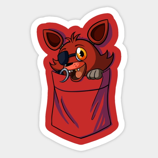 Foxy in my Pocket -ORIGINAL- Sticker by TerraTerraCotta